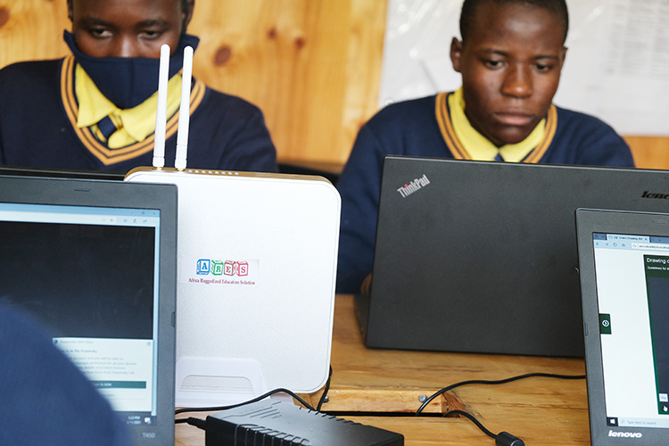 Image shows ARES, a rugged African Education Computer Server