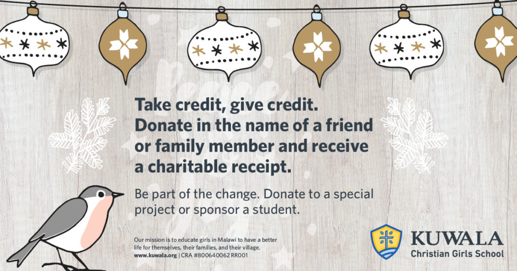 Facebook post advertising Take credit, give credit. Donate in the name of a friend or family member and receive a charitable receipt. 
